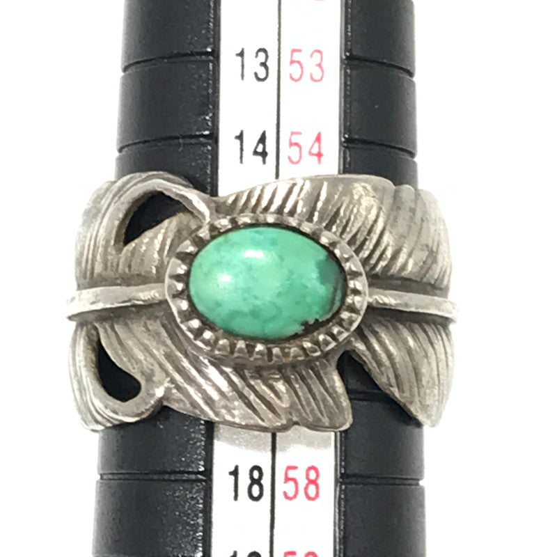 【現状渡し品】【メンズ】 SV925 TURQUOISE FEATHER RING ターコイズ フェザー リング 指輪 アクセサリー 191-260624-na-04-tagh カラー：シルバー 万代Net店