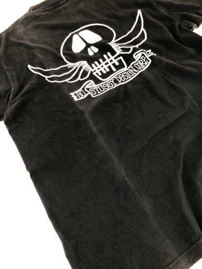【現状渡し品】【メンズ】 STUSSY ステューシー SKULL WINGS PIG DYED TEE スカル ウィング Tシャツ 半袖Tシャツ 142-251022-na-01-tag サイズ：L カラー：ブラック 万代Net店