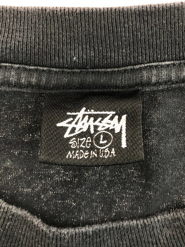 【現状渡し品】【メンズ】 STUSSY ステューシー SKULL WINGS PIG DYED TEE スカル ウィング Tシャツ 半袖Tシャツ 142-251022-na-01-tag サイズ：L カラー：ブラック 万代Net店