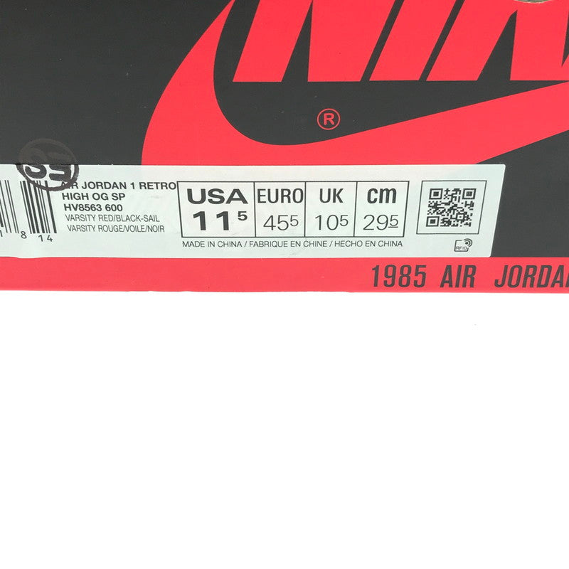 【中古美品】【メンズ】 NIKE ナイキ × UNION ユニオン コラボ AIR JORDAN 1 RETRO HIGH OG CHICAGO SHADOW HV8563-600 エアジョーダン1 スニーカー 靴 160-251021-rt-19-tag サイズ：29.5cm US 11.5 カラー：VARSITY RED 万代Net店