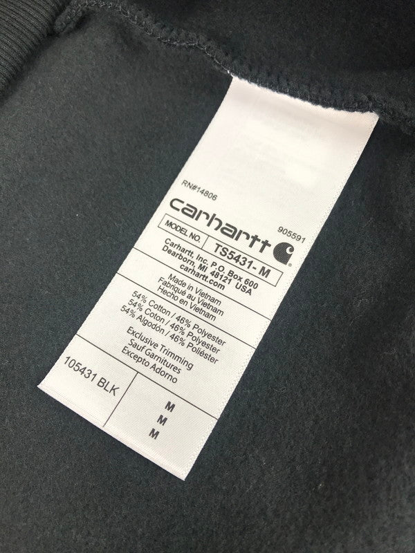 【中古品】【メンズ】 Carhartt カーハート LOGO PRINT HOODIE 105431BLK ロゴ プリント フーディー プルオーバーパーカー トップス 150-251021-yy-02-tag サイズ：M カラー：ブラック 万代Net店