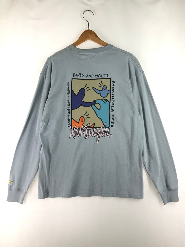【中古品】【メンズ】 GRAPHIC PRINT L/S T-SHIRT 2H7-14320 グラフィック プリント ロングスリーブ Tシャツ 長袖 トップス 150-251021-yy-04-tag サイズ：M カラー：ブルー系 万代Net店