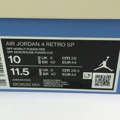 【中古品】【メンズ】 NIKE ナイキ × UNION ユニオン AIR JORDAN 4 OFF NOIR DC9533-001 アジョーダン4 スニーカー 靴 160-251021-rt-20-tag サイズ：28cm US 10 カラー：OFF NOIR 万代Net店