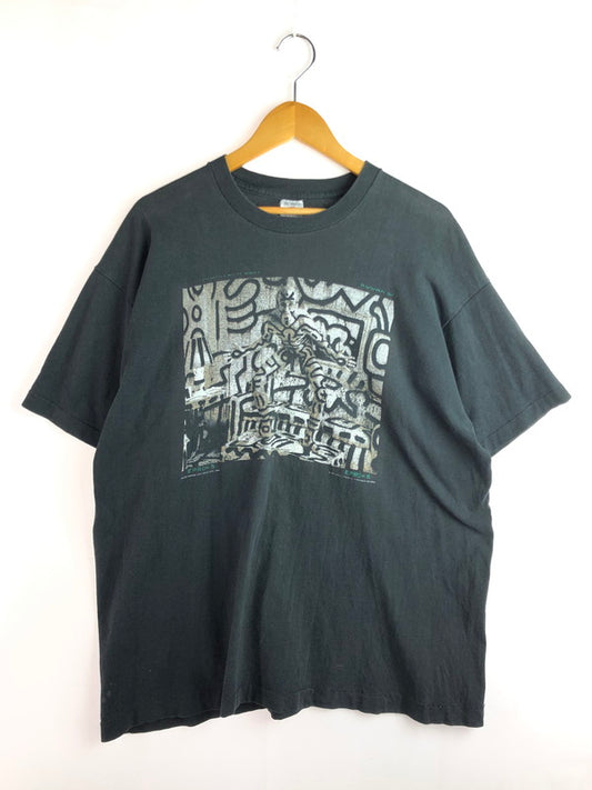 【中古品】【メンズ】 KEITH HARING キースへリング × ANNIE LEIBOVITZ アニーリーボヴィッツ 90'S ART TEE 90年代 アート Tシャツ 半袖Tシャツ 146-251022-na-03-tag サイズ：XL カラー：ブラック 万代Net店