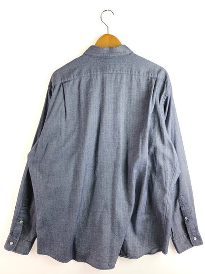 【中古品】【メンズ】 90'S MARLOWE HERRINGBONE L/S SHIRT 90年代 ヘリンボーン シャツ 長袖シャツ 146-251023-na-13-tag サイズ：XL カラー：ネイビー系 万代Net店