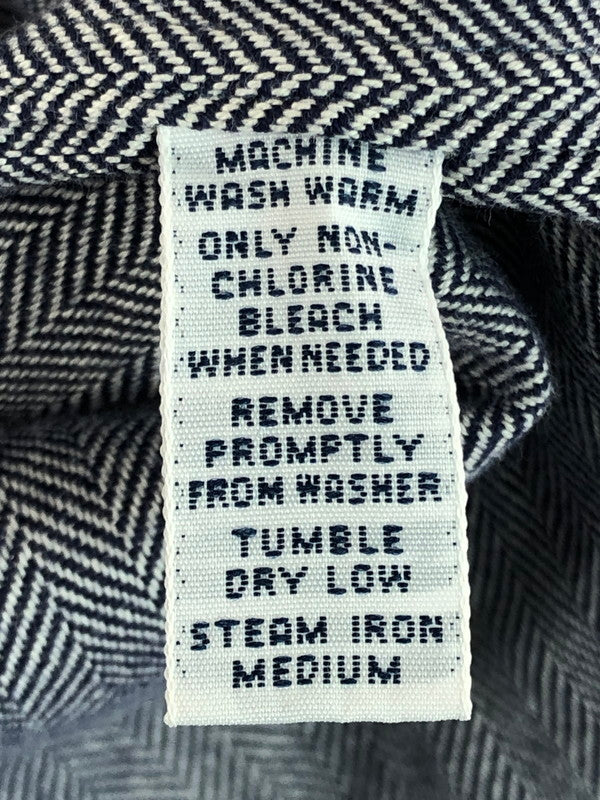 【中古品】【メンズ】 90'S MARLOWE HERRINGBONE L/S SHIRT 90年代 ヘリンボーン シャツ 長袖シャツ 146-251023-na-13-tag サイズ：XL カラー：ネイビー系 万代Net店