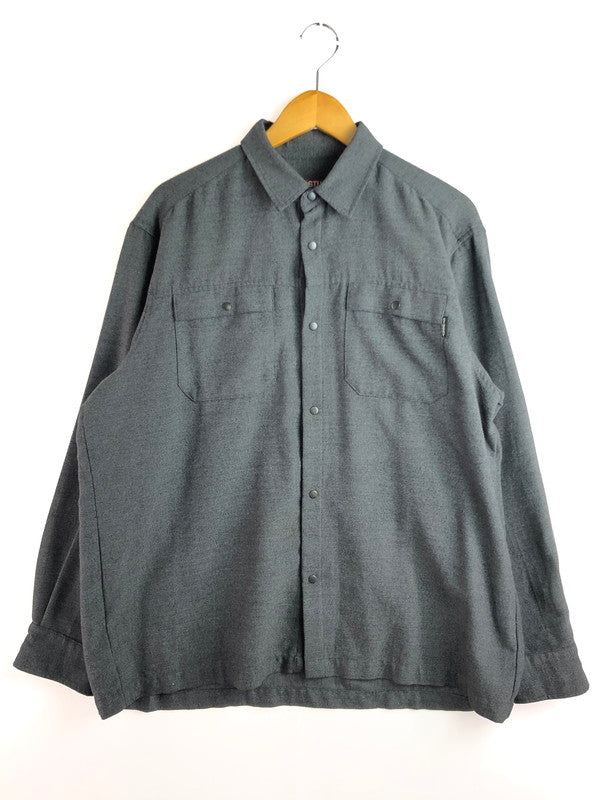 【中古品】【メンズ】 OLD STUSSY オールドステューシー 90'S L/S WORK SHIRT ワークシャツ 長袖シャツ USA製 赤タグ 142-251022-na-05-tag サイズ：L カラー：グレー 万代Net店