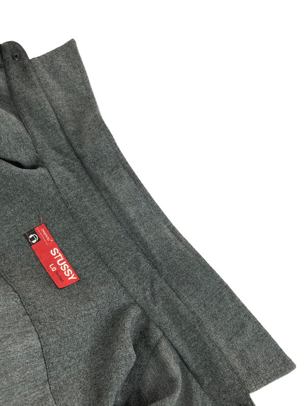 【中古品】【メンズ】 OLD STUSSY オールドステューシー 90'S L/S WORK SHIRT ワークシャツ 長袖シャツ USA製 赤タグ 142-251022-na-05-tag サイズ：L カラー：グレー 万代Net店