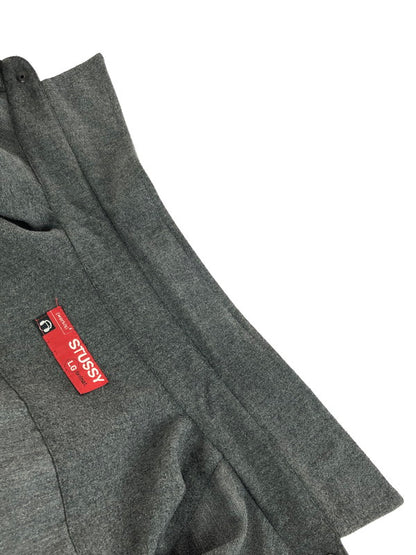 【中古品】【メンズ】 OLD STUSSY オールドステューシー 90'S L/S WORK SHIRT ワークシャツ 長袖シャツ USA製 赤タグ 142-251022-na-05-tag サイズ：L カラー：グレー 万代Net店