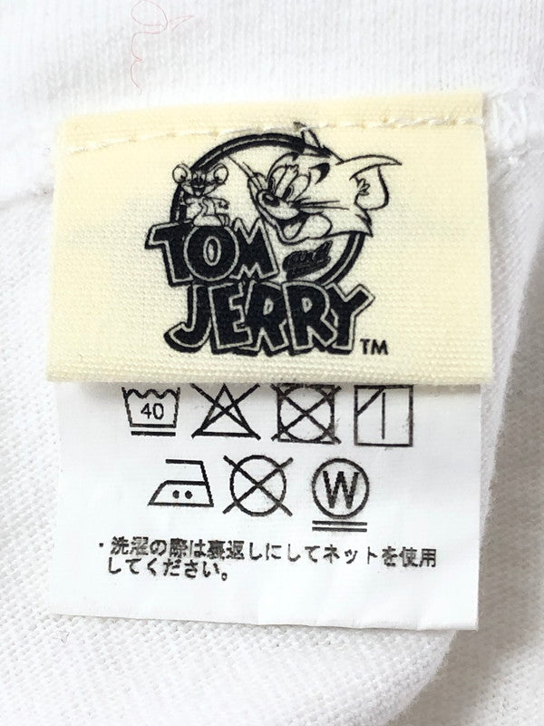 【中古品】【メンズ】 VANSON バンソン × TOM&JERRY トムとジェリー S/S TEE 刺繍 Tシャツ 半袖Tシャツ 145-260516-na-01-tagh サイズ：XL カラー：ホワイト 万代Net店