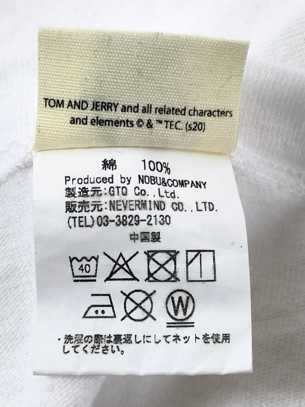 【中古品】【メンズ】 VANSON バンソン × TOM&JERRY トムとジェリー S/S TEE 刺繍 Tシャツ 半袖Tシャツ 145-260516-na-01-tagh サイズ：XL カラー：ホワイト 万代Net店