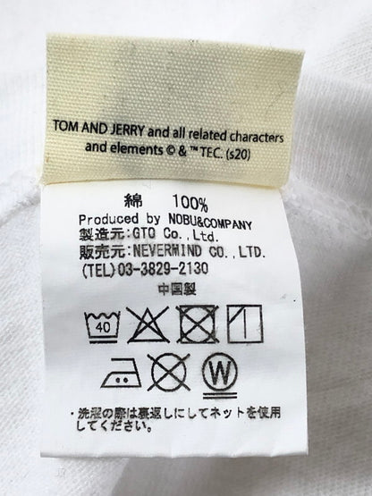 【中古品】【メンズ】 VANSON バンソン × TOM&JERRY トムとジェリー S/S TEE 刺繍 Tシャツ 半袖Tシャツ 145-260516-na-01-tagh サイズ：XL カラー：ホワイト 万代Net店