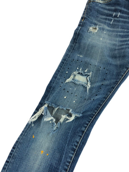 【中古品】【メンズ】 KRUSH DAMAGE PROCESSING SKINNY DENIM PANTS S71LB0121 S30144 ダメージ加工スキニーデニムパンツ 151-251025-rt-11-tag サイズ：44 カラー：インディゴ 万代Net店