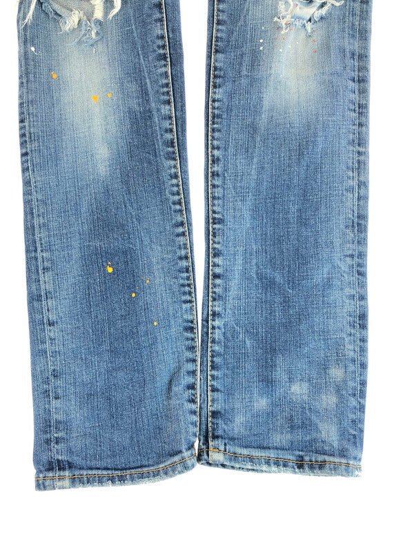 【中古品】【メンズ】 KRUSH DAMAGE PROCESSING SKINNY DENIM PANTS S71LB0121 S30144 ダメージ加工スキニーデニムパンツ 151-251025-rt-11-tag サイズ：44 カラー：インディゴ 万代Net店