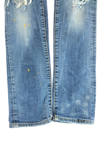【中古品】【メンズ】 KRUSH DAMAGE PROCESSING SKINNY DENIM PANTS S71LB0121 S30144 ダメージ加工スキニーデニムパンツ 151-251025-rt-11-tag サイズ：44 カラー：インディゴ 万代Net店
