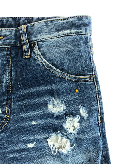 【中古品】【メンズ】 KRUSH DAMAGE PROCESSING SKINNY DENIM PANTS S71LB0121 S30144 ダメージ加工スキニーデニムパンツ 151-251025-rt-11-tag サイズ：44 カラー：インディゴ 万代Net店