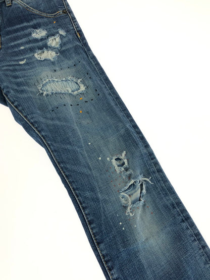 【中古品】【メンズ】 KRUSH DAMAGE PROCESSING SKINNY DENIM PANTS S71LB0121 S30144 ダメージ加工スキニーデニムパンツ 151-251025-rt-11-tag サイズ：44 カラー：インディゴ 万代Net店