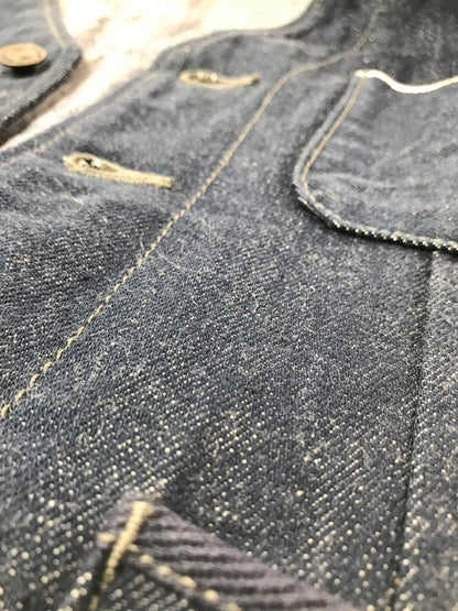 【中古品】【メンズ】 MOMOTARO JEANS 桃太郎ジーンズ DENIM WORK VEST デニム ワークベスト 145-260523-na-03-tagh サイズ：38 カラー：インディゴ 万代Net店