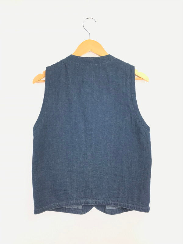 【中古品】【メンズ】 MOMOTARO JEANS 桃太郎ジーンズ DENIM WORK VEST デニム ワークベスト 145-260523-na-03-tagh サイズ：38 カラー：インディゴ 万代Net店