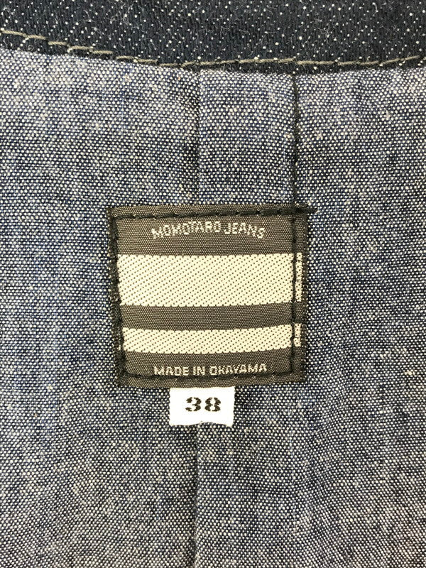 【中古品】【メンズ】 MOMOTARO JEANS 桃太郎ジーンズ DENIM WORK VEST デニム ワークベスト 145-260523-na-03-tagh サイズ：38 カラー：インディゴ 万代Net店
