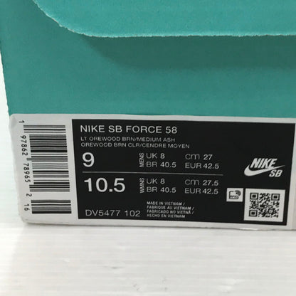 【中古美品】【メンズ】 NIKE ナイキ SB FORCE 58 DV5477-102 エスビー フォース 58 スニーカー 靴 160-251207-rt-06-tag サイズ：27cm US 9 カラー：グレー /ライトブルー 万代Net店