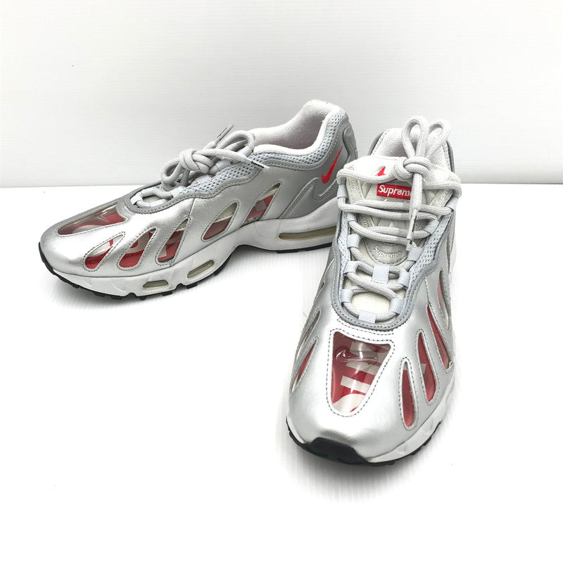 【中古品】【メンズ】 NIKE ナイキ × SUPREME シュプリーム コラボ AIR MAX96 CV7652-001 エアマックス96 スニーカー 靴 160-251026-rt-04-tag サイズ：27cm US 9 カラー：METALLIC SILVER 万代Net店