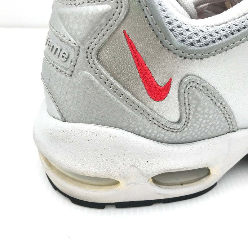 【中古品】【メンズ】 NIKE ナイキ × SUPREME シュプリーム コラボ AIR MAX96 CV7652-001 エアマックス96 スニーカー 靴 160-251026-rt-04-tag サイズ：27cm US 9 カラー：METALLIC SILVER 万代Net店