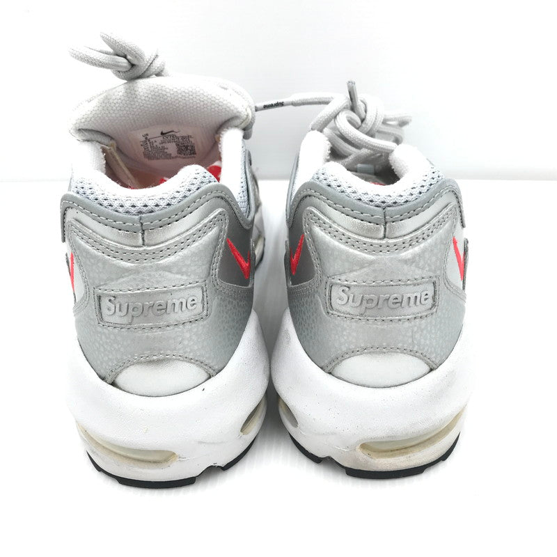 【中古品】【メンズ】 NIKE ナイキ × SUPREME シュプリーム コラボ AIR MAX96 CV7652-001 エアマックス96 スニーカー 靴 160-251026-rt-04-tag サイズ：27cm US 9 カラー：METALLIC SILVER 万代Net店