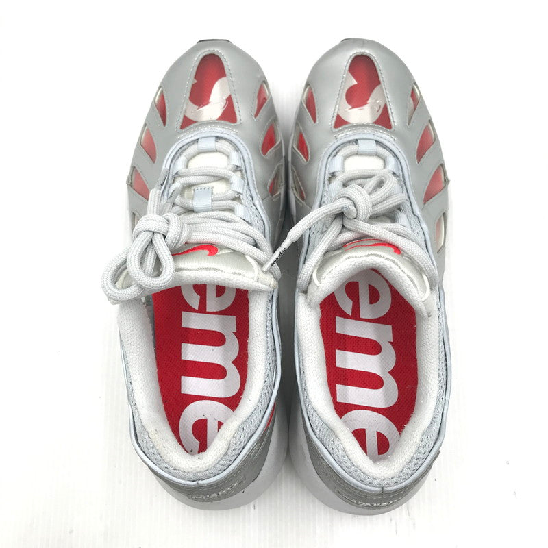【中古品】【メンズ】 NIKE ナイキ × SUPREME シュプリーム コラボ AIR MAX96 CV7652-001 エアマックス96 スニーカー 靴 160-251026-rt-04-tag サイズ：27cm US 9 カラー：METALLIC SILVER 万代Net店