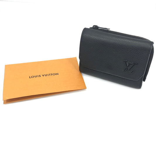 【現状渡し品】【メンズ】 LOUIS VUITTON ルイ・ヴィトン アエログラム ポルトフォイユ パイロット M81740 三つ折り財布 179-251105-na-07-tag カラー：ノワール 万代Net店
