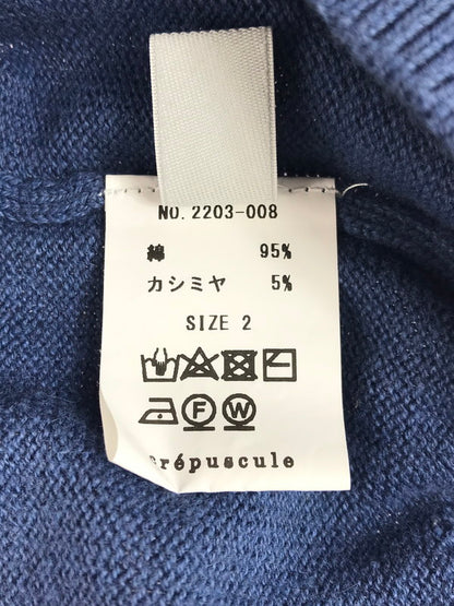 【中古品】【メンズ】 TURTLENECK KNIT SWEATHER 2203-008 タートルネック ニット セーター 140-251230-na-08-tag サイズ：2 カラー：ブルー 万代Net店