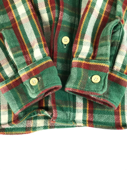 【現状渡し品】【メンズ】 WAREHOUSE ウエアハウス GUSSETED HEAVY FLANNEL SHIRT マチ付き ヘビーフランネルシャツ 長袖シャツ トップス 145-251214-rt-02-tag サイズ：15-15 1/2 カラー：グリーン 万代Net店