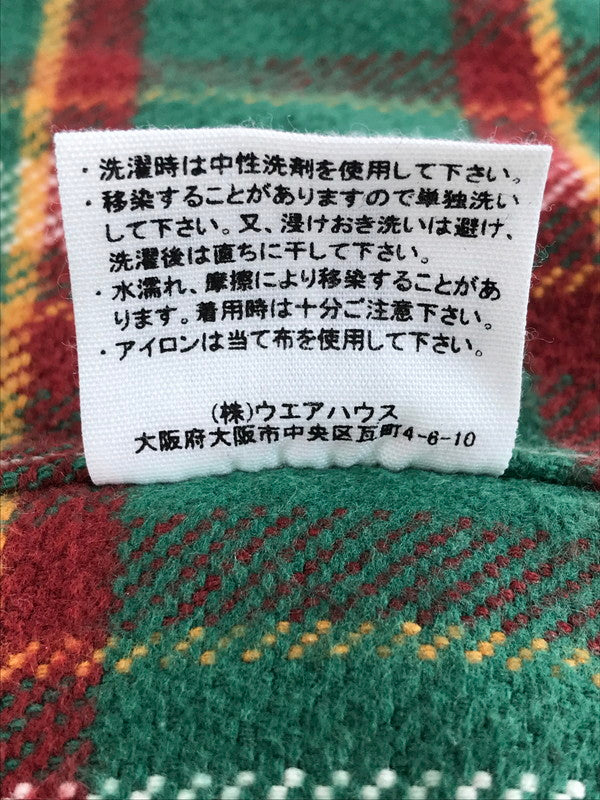 【現状渡し品】【メンズ】 WAREHOUSE ウエアハウス GUSSETED HEAVY FLANNEL SHIRT マチ付き ヘビーフランネルシャツ 長袖シャツ トップス 145-251214-rt-02-tag サイズ：15-15 1/2 カラー：グリーン 万代Net店