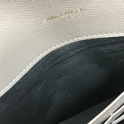 【中古品】【レディース】 SAINT LAURENT サンローラン カサンドラ マトラッセ ラージ フラップ ウォレット 372264 BOW01 長財布 181-251105-na-05-tag カラー：グレー系 万代Net店