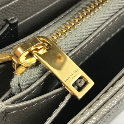 【中古品】【レディース】 SAINT LAURENT サンローラン カサンドラ マトラッセ ラージ フラップ ウォレット 372264 BOW01 長財布 181-251105-na-05-tag カラー：グレー系 万代Net店