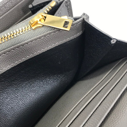 【中古品】【レディース】 SAINT LAURENT サンローラン カサンドラ マトラッセ ラージ フラップ ウォレット 372264 BOW01 長財布 181-251105-na-05-tag カラー：グレー系 万代Net店