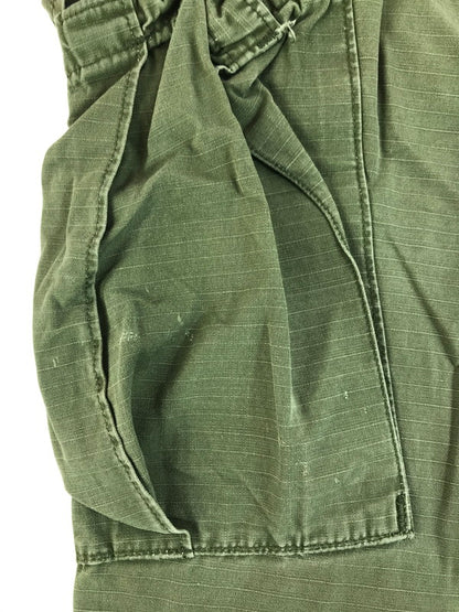 【現状渡し品】【メンズ】 U.S.ARMY アメリカ陸軍 推定60's JUNGLE FATIGUE 3rd CARGO PANTS ジャングルファティーグ 3RD カーゴパンツ　ボトムス 157-251102-rt-06-tag サイズ：SMALL-REGULAR カラー：カーキ 万代Net店