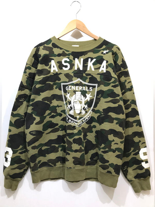 【中古品】【メンズ】 A BATHING APE アベイシングエイプ ASNKA GENERALS 1ST CAMO CREWNECK SWEAT カモ クルーネック スウェット トレーナー トップス 142-251115-rt-14-tag サイズ：L カラー：マルチカラー 万代Net店