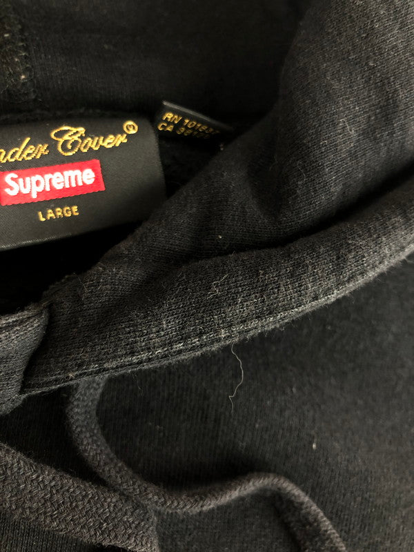 【中古品】【メンズ】 Supreme シュプリーム × UNDERCOVER アンダーカバー × PUBLIC ENEMY パブリック エネミー コラボ 18SS TERRORDOME HOODED SWEATSHIRT 149-251123-rt-17-tag サイズ：L カラー：ブラック 万代Net店
