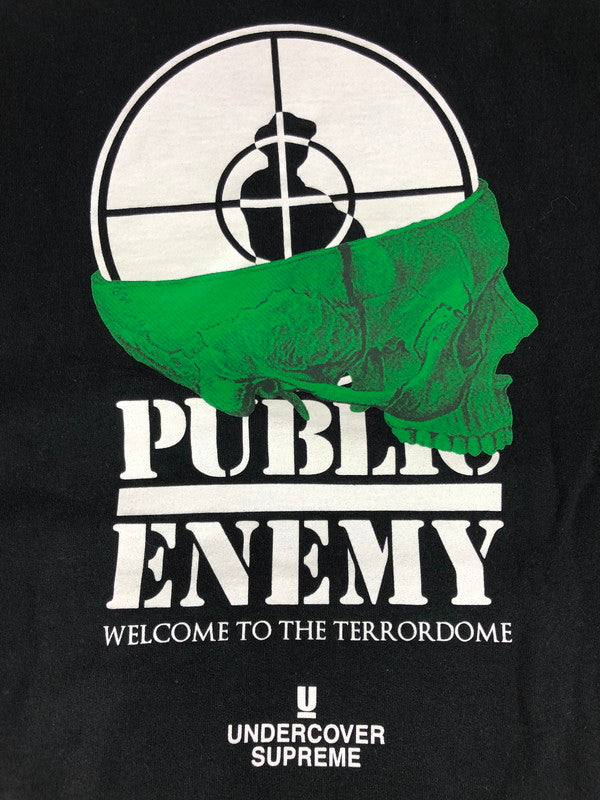 【中古品】【メンズ】 Supreme シュプリーム × UNDERCOVER アンダーカバー × PUBLIC ENEMY パブリック エネミー コラボ 18SS TERRORDOME HOODED SWEATSHIRT 149-251123-rt-17-tag サイズ：L カラー：ブラック 万代Net店