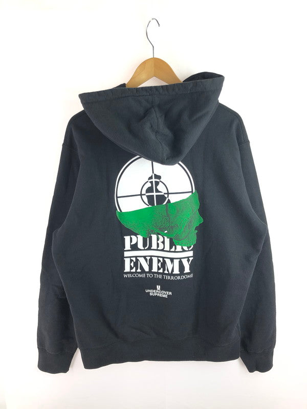 【中古品】【メンズ】 Supreme シュプリーム × UNDERCOVER アンダーカバー × PUBLIC ENEMY パブリック エネミー コラボ 18SS TERRORDOME HOODED SWEATSHIRT 149-251123-rt-17-tag サイズ：L カラー：ブラック 万代Net店