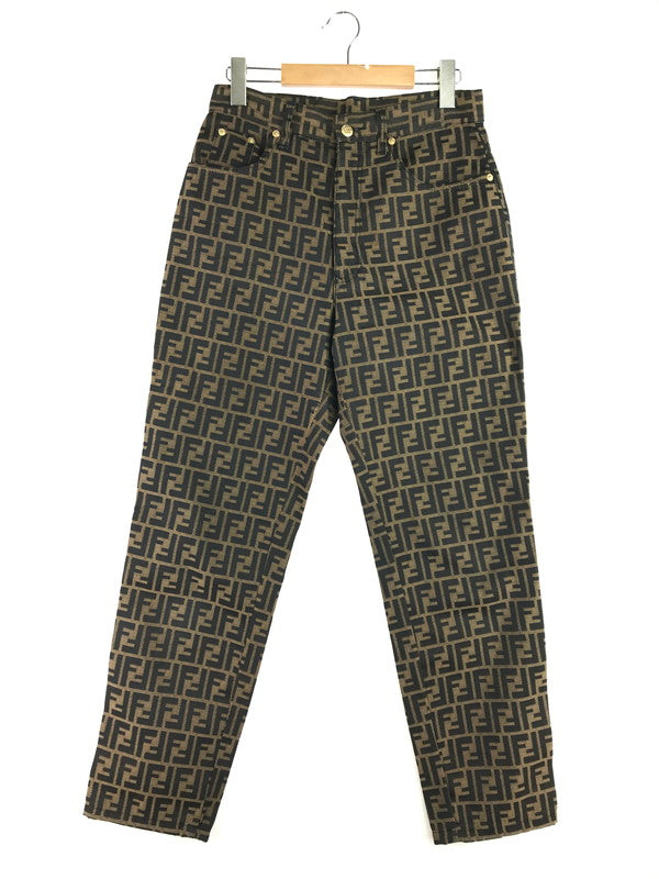 【中古品】【メンズ】 OLD FENDI オールド フェンディ ZUCCA STRAIGHT PANTS 01.520010 66960 ズッカ ストレート パンツ ボトムス 152-251117-na-08-tag サイズ：31 カラー：ブラウン系 万代Net店