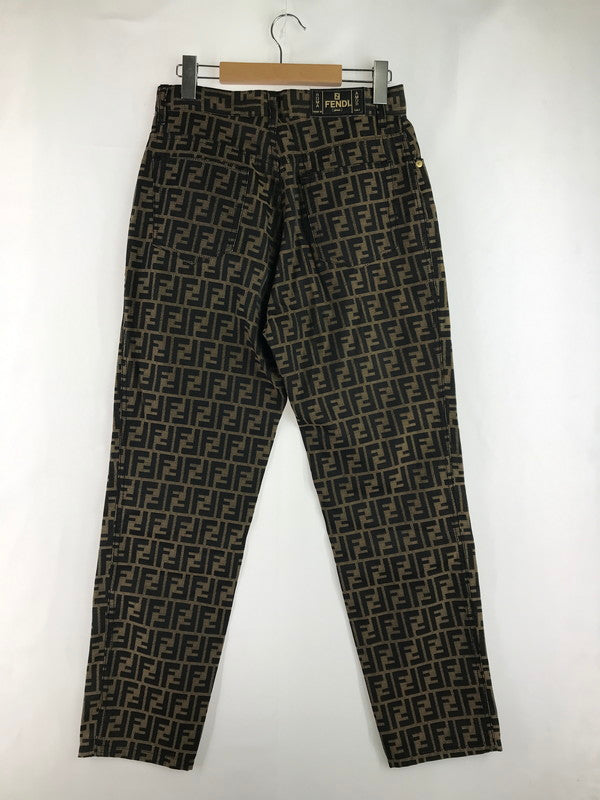 【中古品】【メンズ】 OLD FENDI オールド フェンディ ZUCCA STRAIGHT PANTS 01.520010 66960 ズッカ ストレート パンツ ボトムス 152-251117-na-08-tag サイズ：31 カラー：ブラウン系 万代Net店