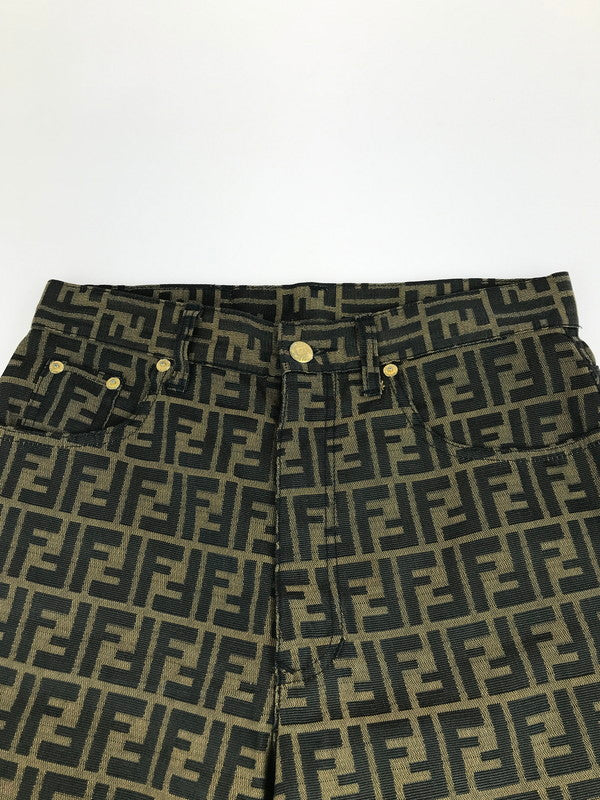 【中古品】【メンズ】 OLD FENDI オールド フェンディ ZUCCA STRAIGHT PANTS 01.520010 66960 ズッカ ストレート パンツ ボトムス 152-251117-na-08-tag サイズ：31 カラー：ブラウン系 万代Net店