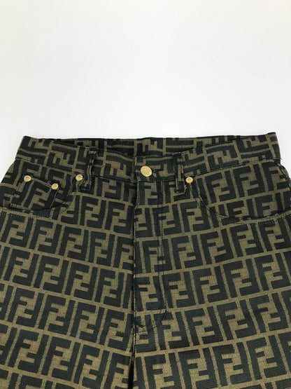 【中古品】【メンズ】 OLD FENDI オールド フェンディ ZUCCA STRAIGHT PANTS 01.520010 66960 ズッカ ストレート パンツ ボトムス 152-251117-na-08-tag サイズ：31 カラー：ブラウン系 万代Net店