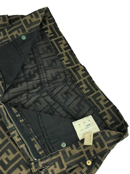 【中古品】【メンズ】 OLD FENDI オールド フェンディ ZUCCA STRAIGHT PANTS 01.520010 66960 ズッカ ストレート パンツ ボトムス 152-251117-na-08-tag サイズ：31 カラー：ブラウン系 万代Net店