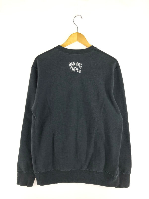 【中古品】【メンズ】 A BATHING APE アベイシングエイプ シャツプリント スウェット トレーナー 142-251108-na-03-tag サイズ：L カラー：ブラック 万代Net店