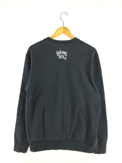 【中古品】【メンズ】 A BATHING APE アベイシングエイプ シャツプリント スウェット トレーナー 142-251108-na-03-tag サイズ：L カラー：ブラック 万代Net店