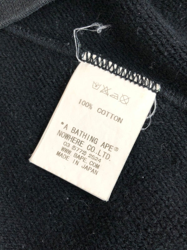 【中古品】【メンズ】 A BATHING APE アベイシングエイプ シャツプリント スウェット トレーナー 142-251108-na-03-tag サイズ：L カラー：ブラック 万代Net店