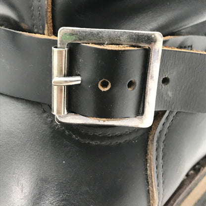 【中古品】【メンズ】 RED WING レッドウィング ENGINEER BOOTS 9268 茶芯 スチールトゥ エンジニアブーツ 靴 164-251112-rt-02-tag サイズ：9D カラー：ブラック 万代Net店